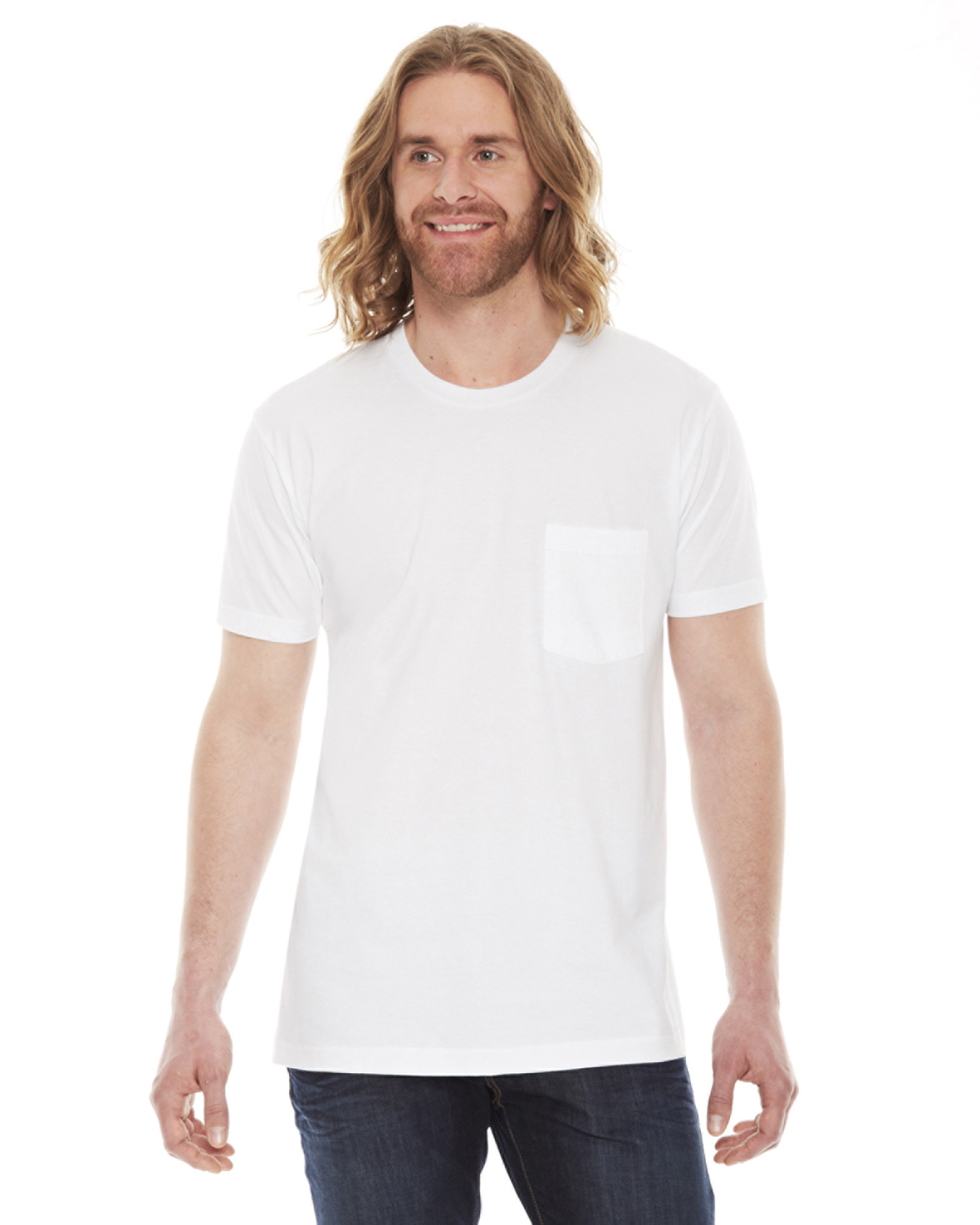 Unisex Fine Jersey Pocket Short-Sleeve T-Shirt
