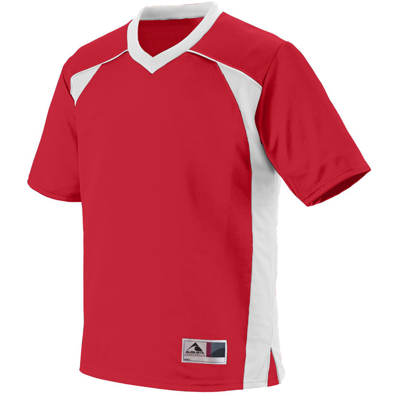 Youth Polyester Mesh V-Neck Short-Sleeve Jersey