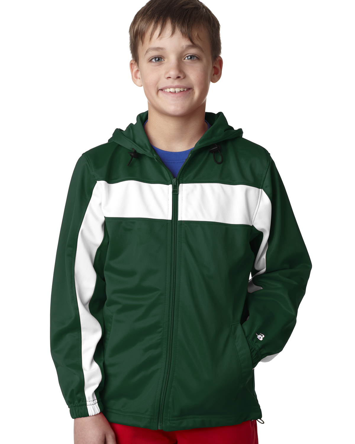 Youth Brushed Tricot Hooded Jacket