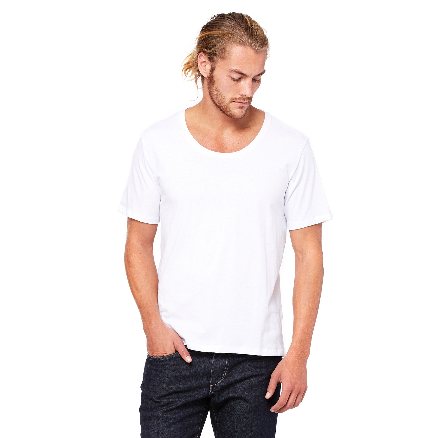 Men's Jersey Wide Neck T-Shirt