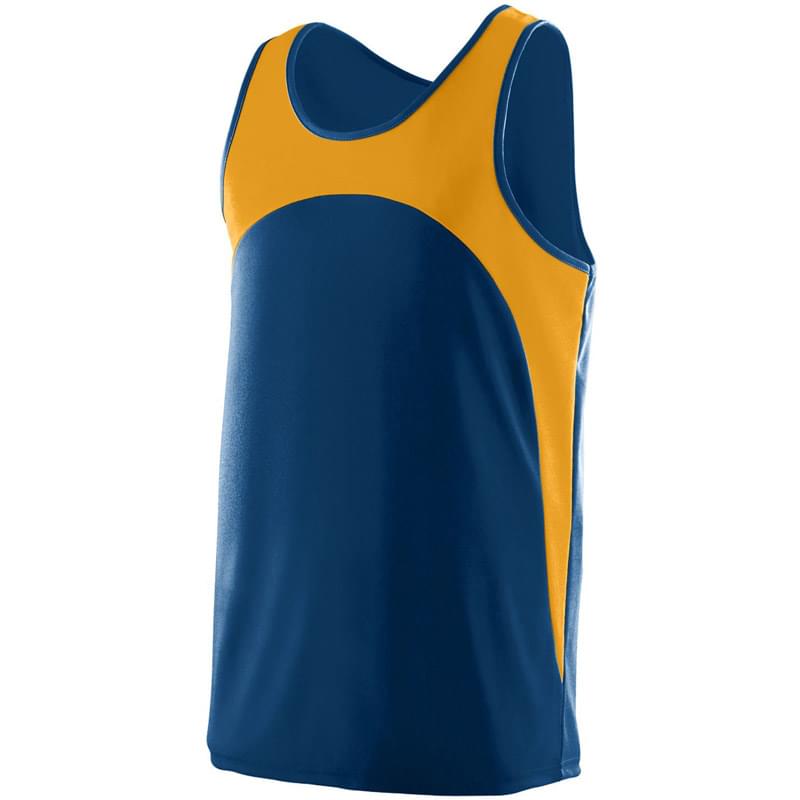 Youth Wicking Polyester Sleeveless Jersey with Contrast Inserts