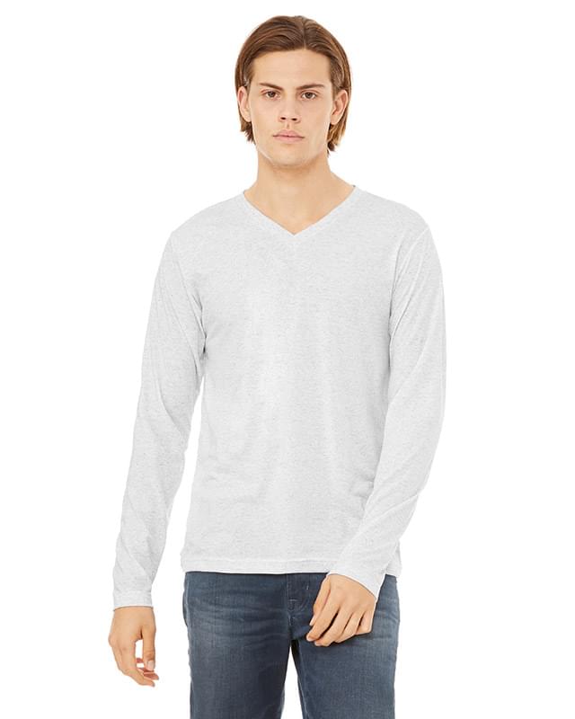 Unisex Jersey Long-Sleeve V-Neck T-Shirt