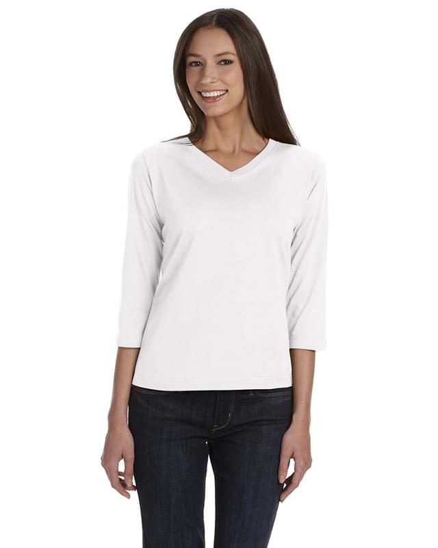 Ladies' 3/4 Sleeve Premium Jersey T-Shirt