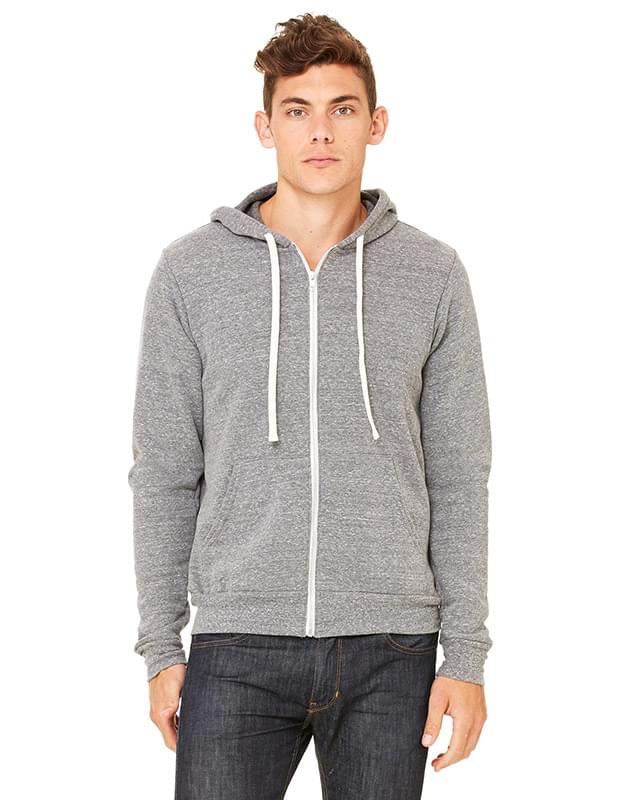 Unisex Triblend Sponge Fleece Full-Zip Hoodie