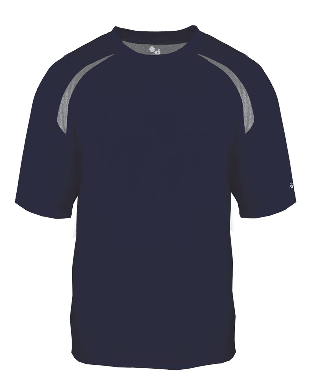 Adult Short-Sleeve Performance Tee with Heather Shoulder Inserts
