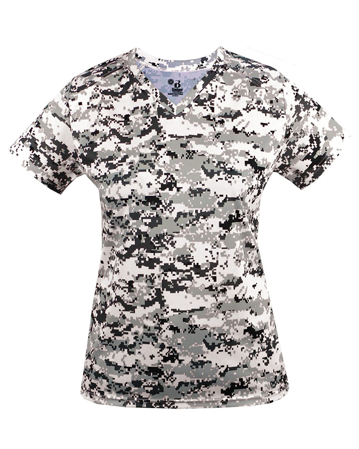 Ladies' Digital V-Neck Short-Sleeve T-Shirt