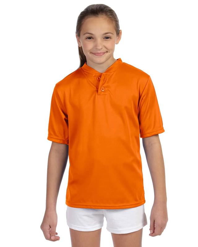 Youth Wicking Two-Button Jersey