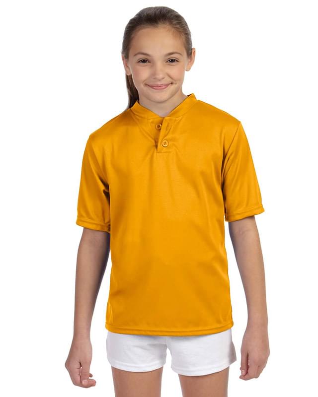 Youth Wicking Two-Button Jersey