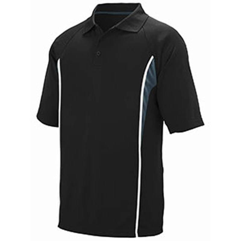 Adult Wicking Polyester Mesh Sport Shirt with Contrast Inserts