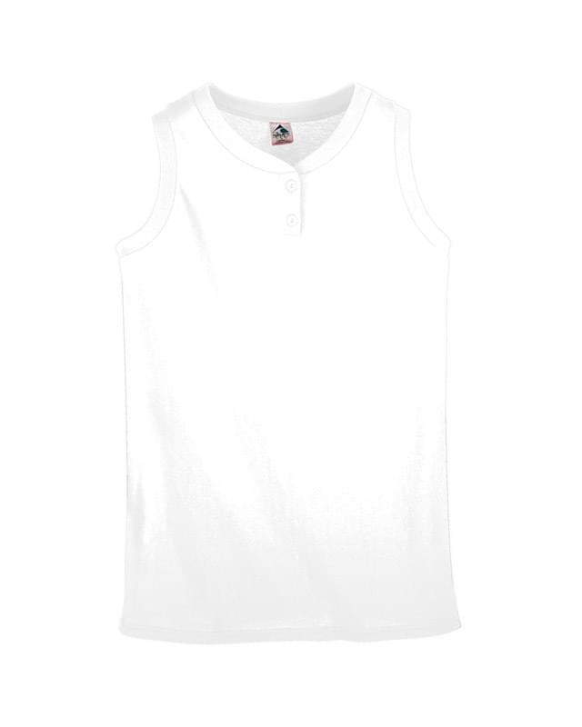Ladies' Sleeveless Two-Button Softball Jersey