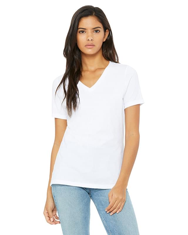 Ladies' Relaxed Jersey Short-Sleeve V-Neck T-Shirt