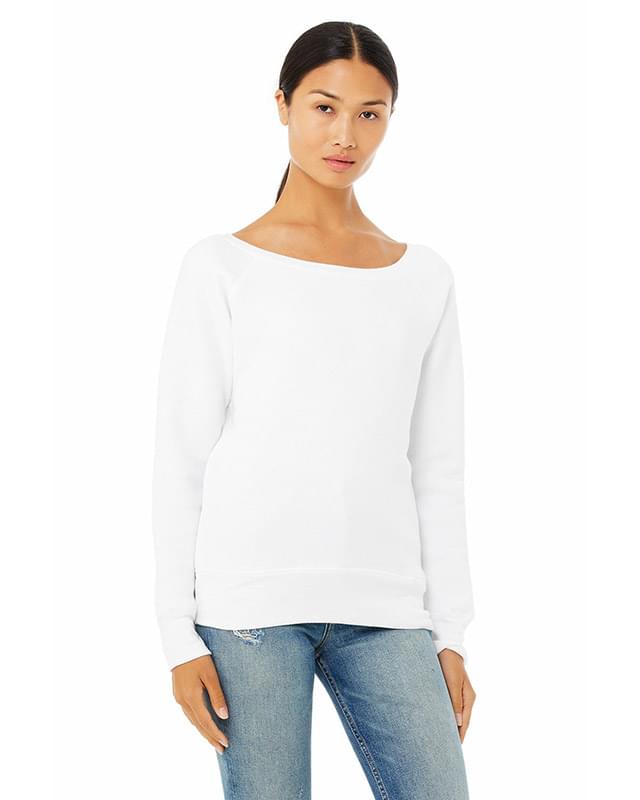 Ladies' Sponge Fleece Wide Neck Sweatshirt