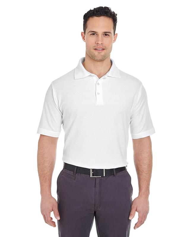 Men's Platinum Honeycomb Piqu Polo