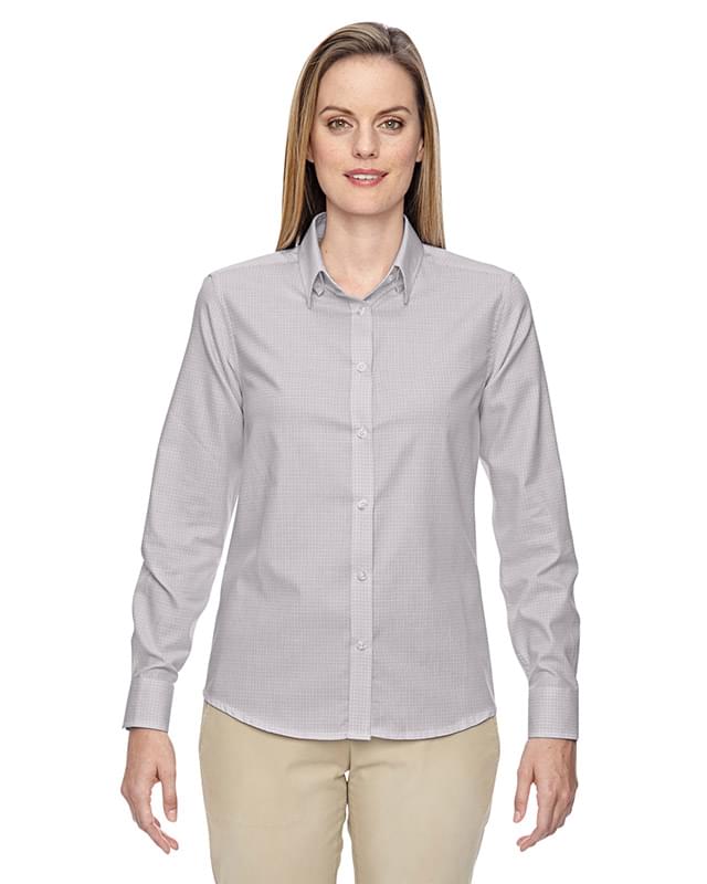 Ladies' Paramount Wrinkle-Resistant Cotton Blend Twill Checkered Shirt