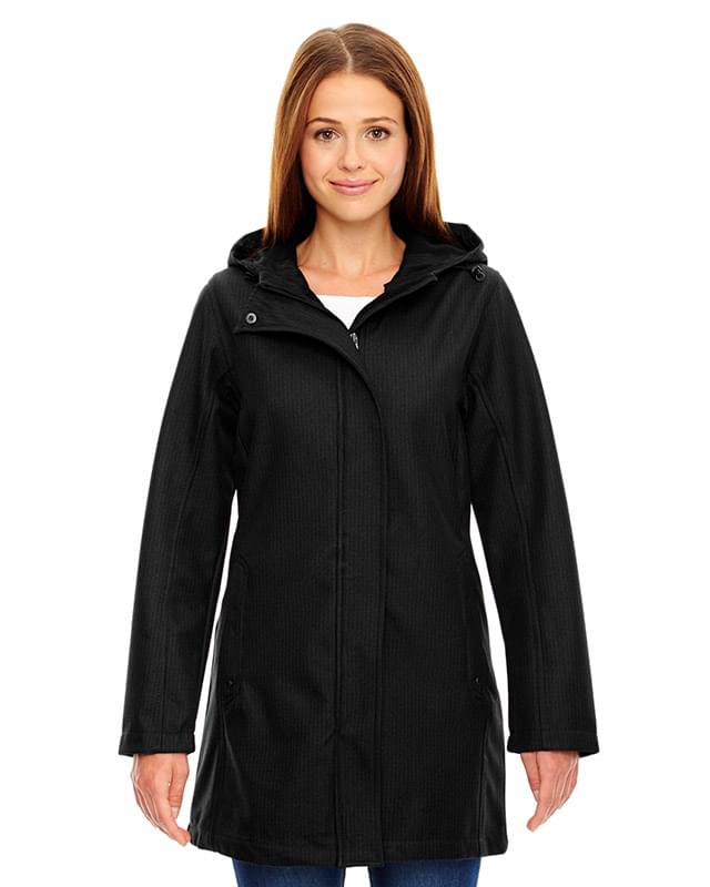 Ladies' City Textured Three-Layer Fleece Bonded Soft Shell Jacket