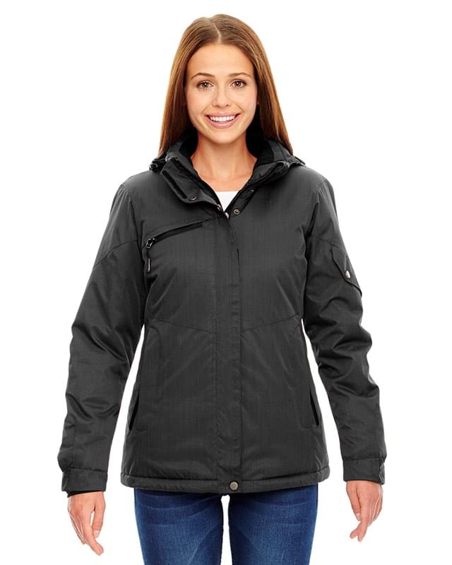 Ladies' Rivet Textured Twill Insulated Jacket