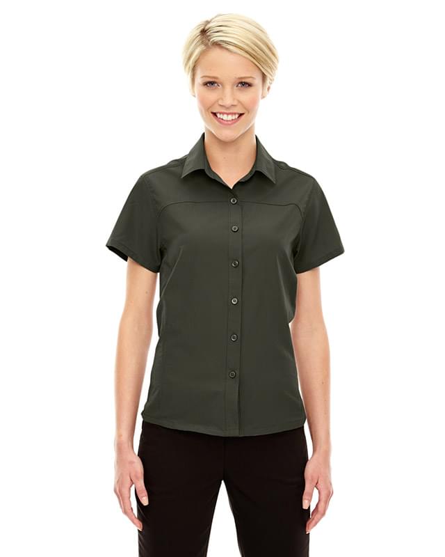 Ladies' Charge Recycled Polyester Performance Short-Sleeve Shirt