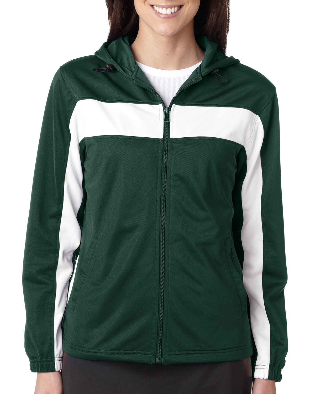 Ladies' Brushed Tricot Hooded Jacket