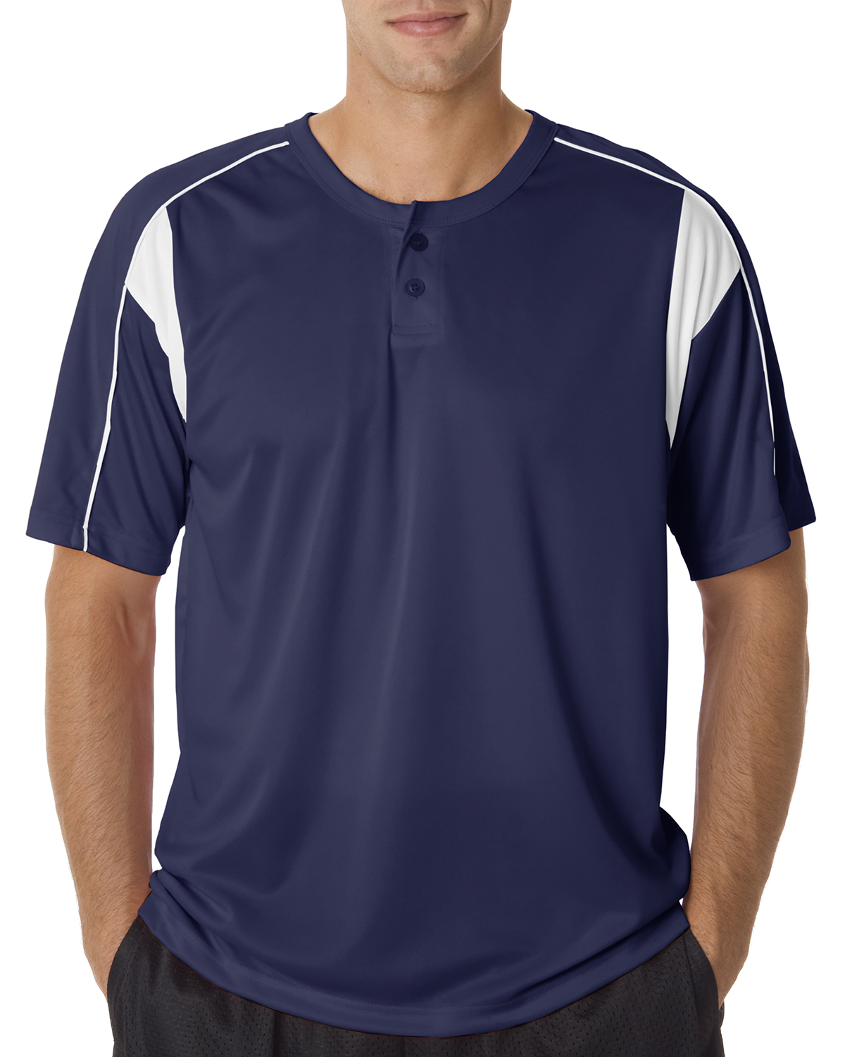 Adult Pro Placket Two-Button Henley