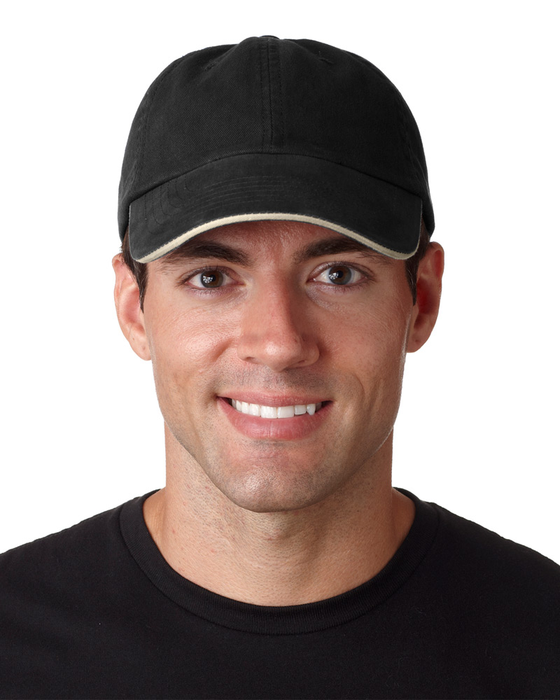 Adult Classic Cut Brushed Cotton Twill Unstructured Sandwich Cap