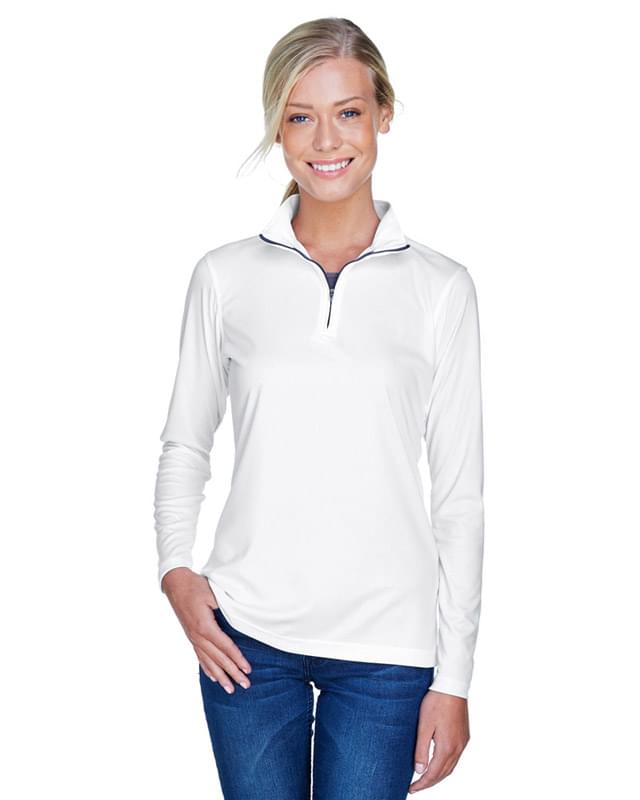 Ladies' Cool & Dry Sport Performance Interlock Quarter-Zip Pullover