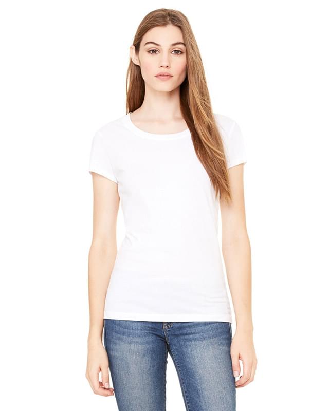 Ladies' Sheer Mini Rib Short-Sleeve T-Shirt