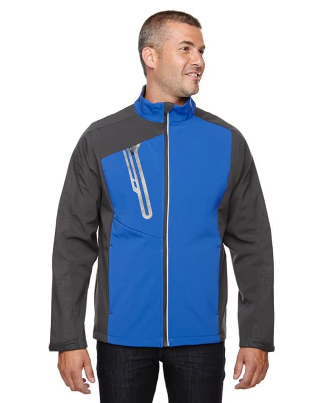 Men's Terrain Colorblock Soft Shell with Embossed Print