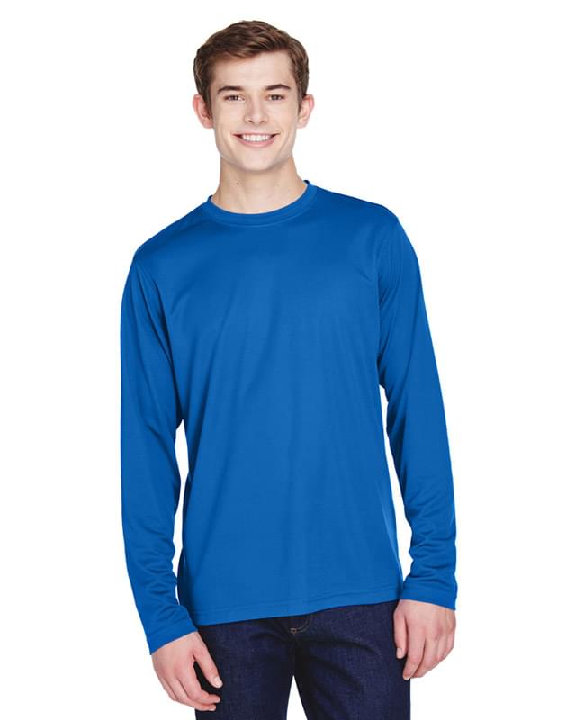 Men's Agility Performance Long-Sleeve Piqu Crewneck