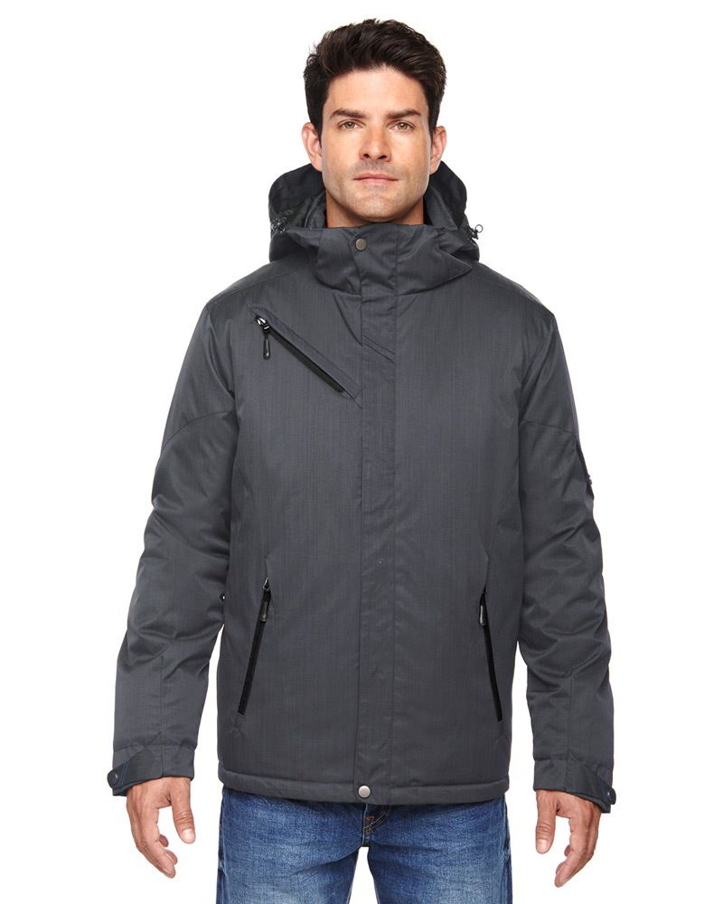 Men's Rivet Textured Twill Insulated Jacket