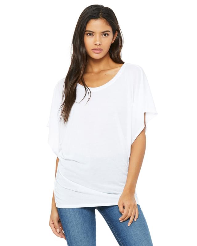 Ladies' Flowy Draped Sleeve Dolman T-Shirt