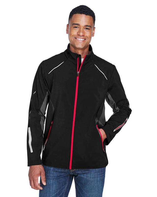 Men's Pursuit Three-Layer Light Bonded Hybrid Soft Shell Jacket with Laser Perforation