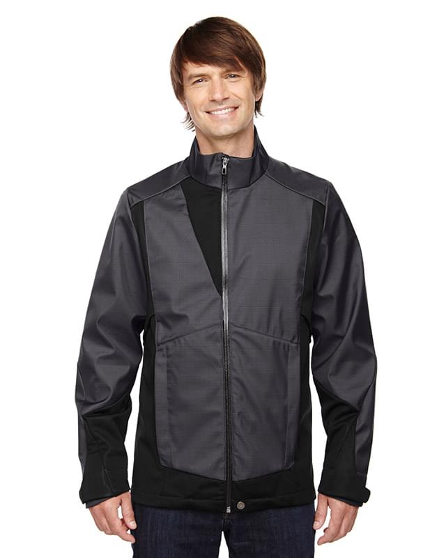 Men's Commute Three-Layer Light Bonded Two-Tone Soft Shell Jacket with Heat Reflect Technology