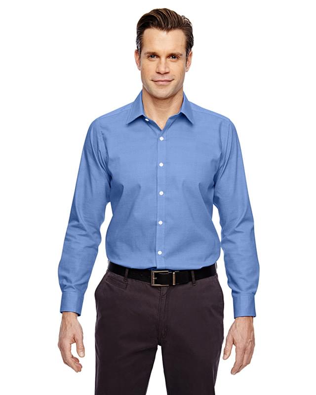 Men's Precise Wrinkle-Free Two-Ply 80's Cotton Dobby Taped Shirt