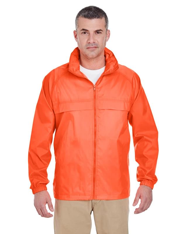 Adult Full-Zip Hooded Pack-Away Jacket