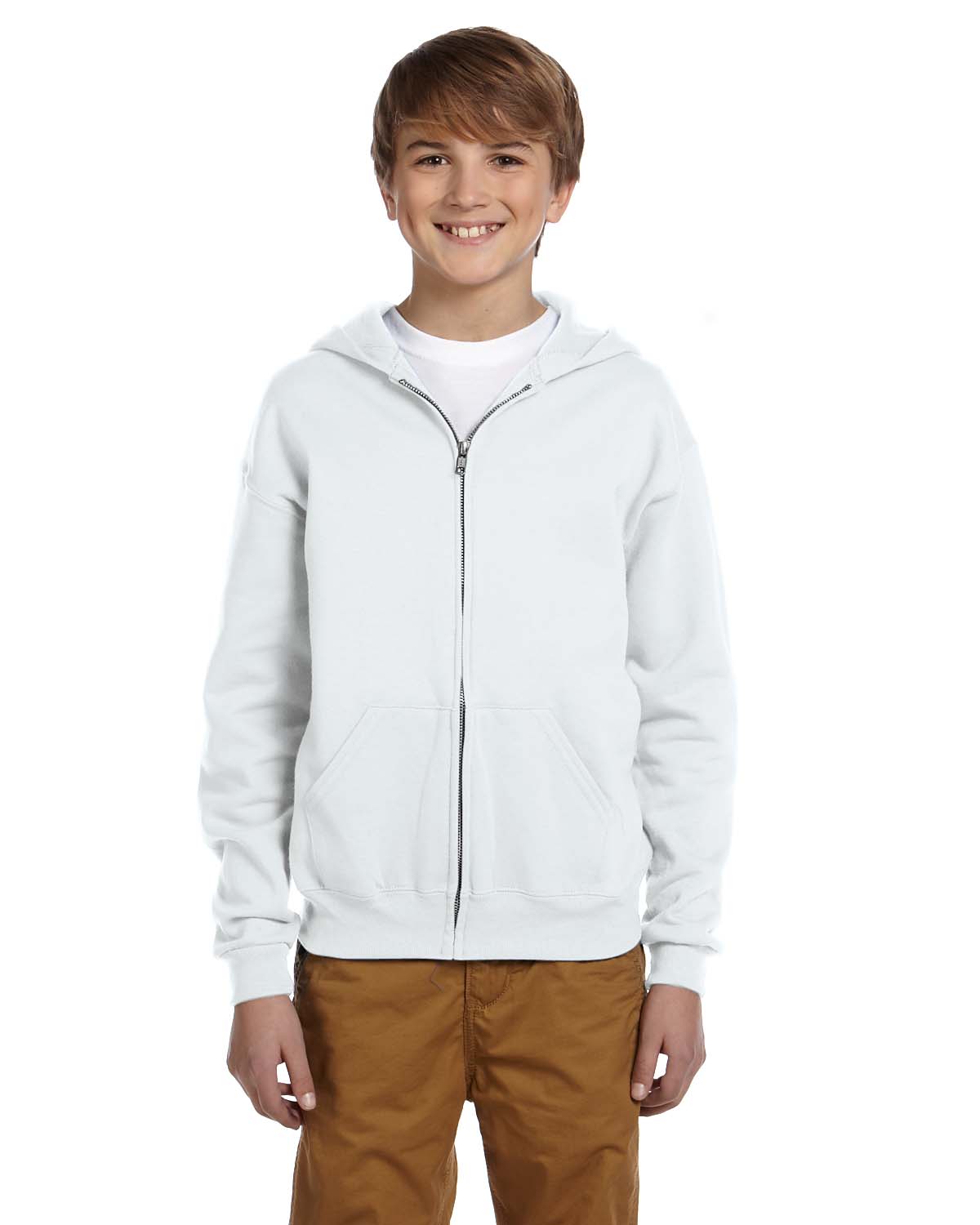 Youth 8 oz. NuBlend Fleece Full-Zip Hood