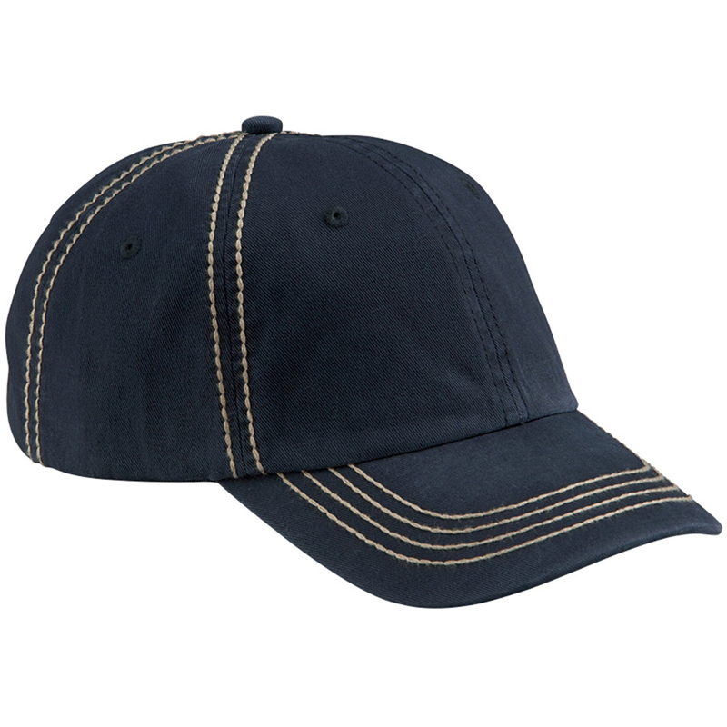 Contrast Thick Stitch Unstructured Cap