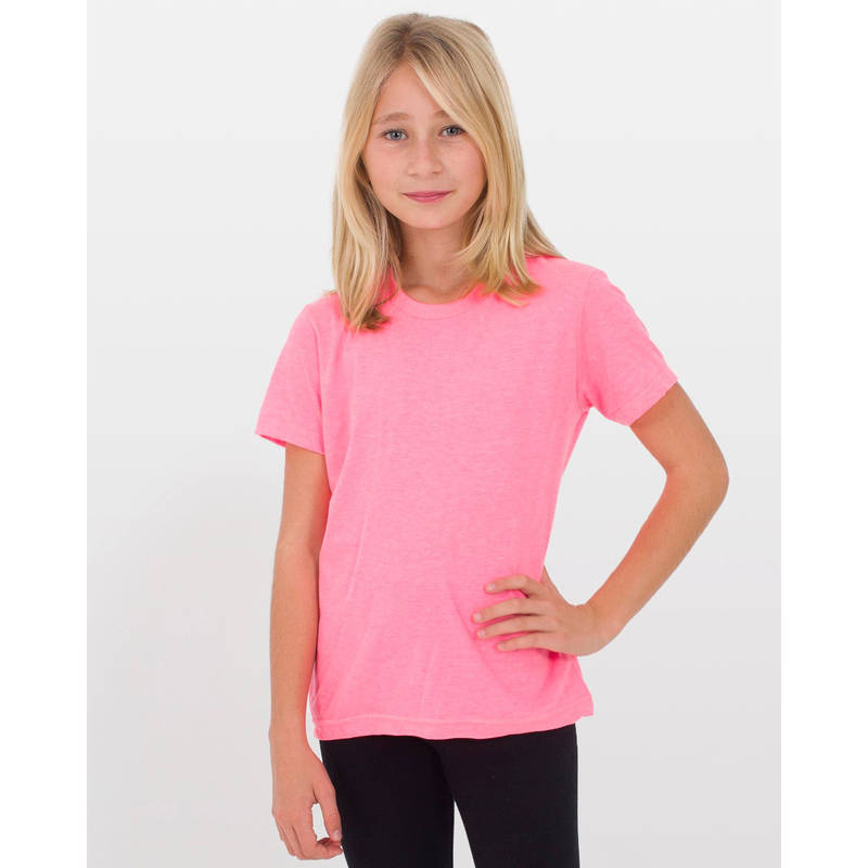 Youth Poly-Cotton Short-Sleeve Crewneck