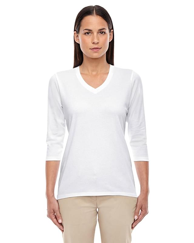 Ladies' Perfect Fit Bracelet Length V-Neck Top