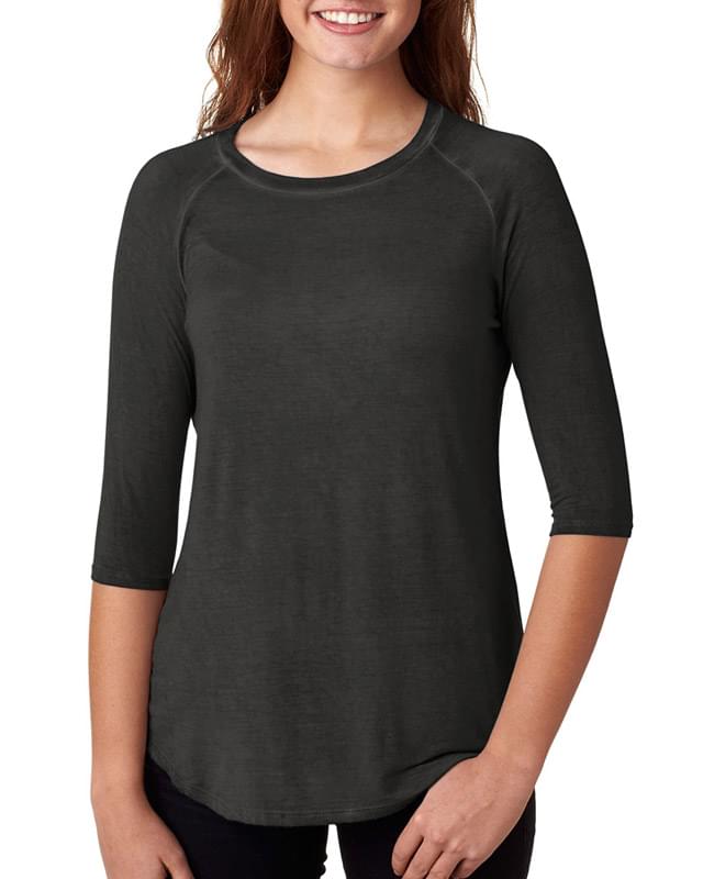 Ladies' Oasis Wash 3/4 Sleeve T-Shirt