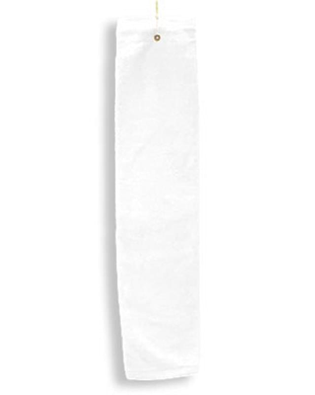 Deluxe Tri-Fold Hemmed Hand Towel with Center Grommet and Hook